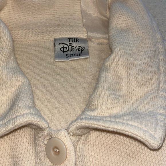 VTG‎ Disney Winnie The Pooh & Piglet Shirt Cream Embroidered Long Sleeve Waffle - Picture 7 of 9